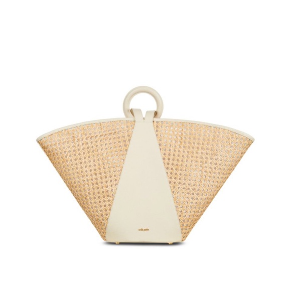 Cult Gaia Tan and Cream Tote Bag - Picture 3 of 16